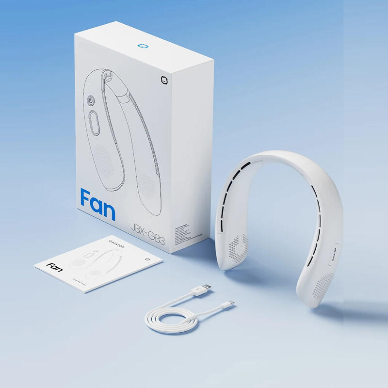 Ventilador de Pescoço Portátil com Ecrã Digital – Sem Hélices, Recarregável e Ultraleve